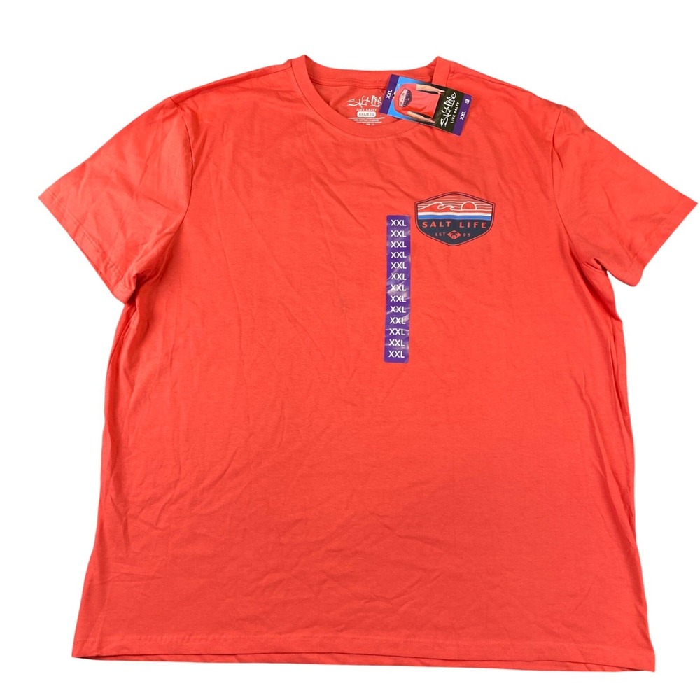 NWT Salt Life Mens XXL Coral Fish Surf Dive Relax Graphic Tee Cotton Beach Shirt